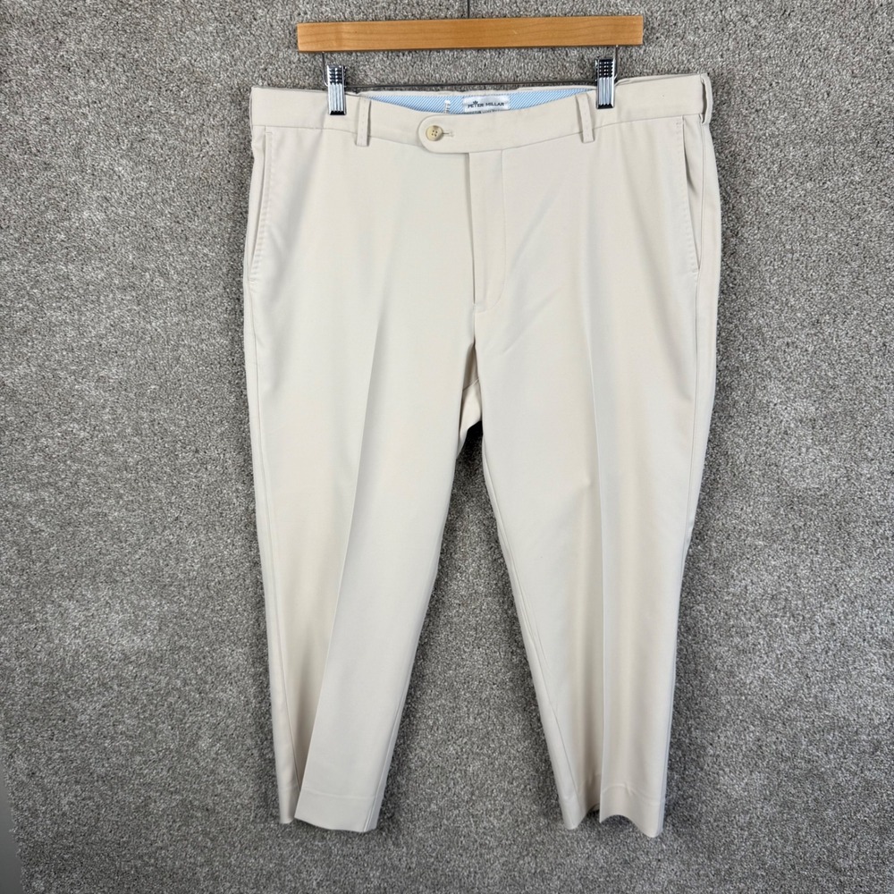 Peter Millar Lot of 3 EB66 Performance Golf Pants Mens 36x26 Khaki Stone Tan - Picture 3 of 10